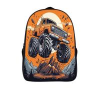 Monster Truck Ultra Truck Mochila Infantil Mochila,Bolsa Impermeable 3D Mochila Para Niños, Mochila Para Niños De Dibujos Animados Impermeable Y Ajustable Adecuado Para Niños Y Niñas 40x28x16cm
