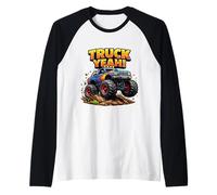 Monster Truck Yeah Funny Pun Wordplay Fan Lover Evento Cita Camiseta Manga Raglan