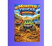 Monster Trucks Adventure: Coloring Book for Boys Ages 4-8
