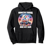 Monster Trucks Are My Jam Unicorn Niñas Niños Jóvenes Niños Niños Sudadera con Capucha