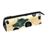 Monster Trucks - Bolsa para bolígrafos de coche, bolsa de papelería, bolsa de cosméticos, bolsa compacta con cremallera, multicolor, 5.5 ×6 ×20CM/2.2x2.4x7.9 in, Organizador de bolsas
