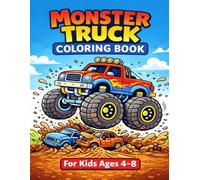 Monster Trucks Coloring Book for Kids Ages 4-8