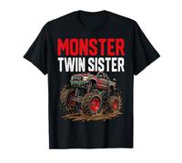 Monster Twin Sister Truck Vintage Off Road Cumpleaños Camiseta