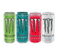 Monster Ultra Estuche mixto de bebida energética sin azúcar (24 latas de 500 ml, cero calorías), Paradise, Zero, Red, Ultra Fiesta