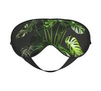 Monstera Deliciosa - Antifaz con estampado de palmera de plátano y elegante, ligera, para viajes, yoga, siesta, meditación, camping, trabajo, relajación