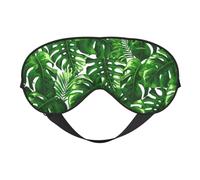 Monstera Deliciosa - Antifaz para dormir cómodo con estampado de palmera de plátano para hombres y mujeres, ligero, para viajes, siesta, meditación, yoga, trabajo