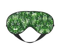 Monstera Deliciosa - Antifaz unisex con estampado de palmera de plátano, suave y cómodo, para viajes, yoga, trabajo por turnos