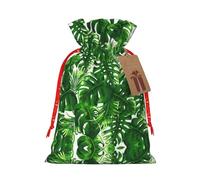 Monstera Deliciosa Banana Palm Print Surtido Ltems Bolsas para cumpleaños, aniversarios, fiestas, bolsas reutilizables