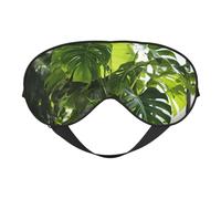 Monstera Deliciosa - Máscara de ojos con estampado de palmera de plátano, ligera, para dormir, viajes, yoga, camping, al aire libre, relajación