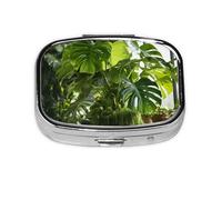 Monstera Deliciosa - Pastillero portátil con estampado de palmera de plátano, organizador para bolso, bolsillo, regalos de viaje