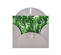 Monstera Deliciosa - Tarjetas y sobres en blanco con estampado de palmera de plátano de 12.7 x 15.2 cm para invitaciones de cumpleaños de boda y todas las ocasiones