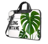 Monstera Heart - Mochila para ordenador portátil de 16 pulgadas, diseño de corazón con texto en inglés "You Belong With Me", Color, 29x38cm