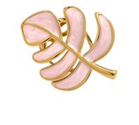 Monstera Leaf - Anillo de declaración para mujer, de acero inoxidable, esmalte de hojas grandes, planta tropical, naturaleza, anillos ajustables abiertos, ajuste cómodo, banda para dedo, verano, boho