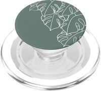 Monstera Leaf - Planta Tropical botánica PopSockets PopGrip para MagSafe