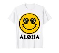 Monstera Leaf Smile Aloha Hawaii Beach Tropical Planta de Verano Camiseta