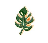 Monstera - Pin esmaltado para plantas con respaldo de seguridad.