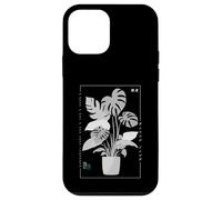 Monstera Plant Cita Inspiradora Arte Minimalista Carcasa para iPhone 12 Mini