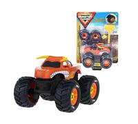 MonsterJam Mechanix - Vehículo a Escala 1:43 con Piezas Desmontables, Incluye Destornillador y 4 Ruedas, Modelo El Toro Loco, 4 Modelos Disponibles para Coleccionar, Famosa (MNJ00200)