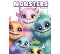 Monsters from A to Z: A Cute and Friendly Kawaii Alphabet Coloring Book for Kids Age 3-8 (CD Creations A-Z Coloring Series)