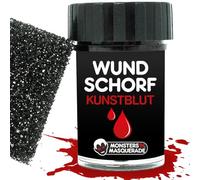 Monsters’n’Masquerade Sangre de Costra con Esponja para Crear Heridas Realistas | Sangre Falsa Incrustada Halloween Horror Makeup Gel de Sangre Artificial