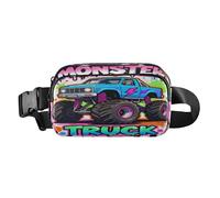 Monsters Truck Dropping Style - Riñonera para pequeños empresarios, multiusos, con correa ajustable para ciclismo, senderismo, gimnasio, bulto de cintura para