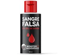 Monsters'n'Masquerade® Sangre Artificial Profesional Rojo de 150ml | Gel de Sangre Falsa SFX | Fabricado en Alemania | Sin Perfume & Sin Parabenos | Vampiro Zombi Carnaval