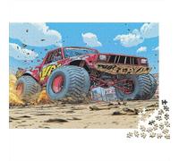 MonsterTruck Rompecabezas 1000 Piezas, RacingActionStyle Juego Familiar Ilustrados Adultos Regalo Hombre Mujer Desafío 38x26cm/1000pcs
