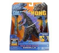 MonsterVerse Godzilla vs Kong Movie - Figura de acción articulada Godzilla Hong Kong de 6 Pulgadas con revelación de características de Batalla y Accesorio de Rayos de Calor, Adecuado para Mayores de