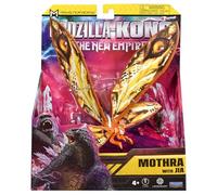 MonsterVerse Godzilla x Kong: El Nuevo Imperio, Figura de acción Mothra de 15 cm, icónica Figura de película Coleccionable, Incluye Mini JIA de 2,5 cm, Apto para niños a Partir de 4 años