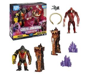 MonsterVerse - Godzilla x Kong, Pack de 2 Figuras articuladas, 15 cm, Kong vs Skar King, para niños a Partir de 4 años, MN3042