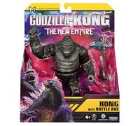 MonsterVerse Godzilla x Kong: The New Empire, Figura de acción Battle Scarred Kong de 6 Pulgadas, Personaje icónico de la película Coleccionable, Incluye función de Hacha de Batalla, Adecuado para