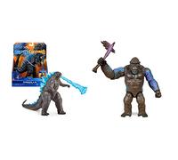 MonsterVerse vs Kong Figura de Onda de Calor Godzilla de 6 Pulgadas, Color Gris (Flair Leisure Products MNG01310) & Godzilla vs Kong 6" HK Battle Kong con Hacha, Multicolor, MNG15000