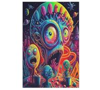 Monstruo alienígena Puzzles de madera para adultos y adolescentes, 1000 piezas, rompecabezas, decoración de pared, moderno, arte y juguetes, regalo interesante, hormigas 78×53cm