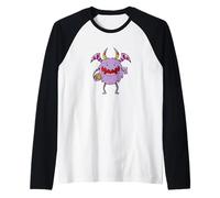 Monstruo ama Las Galletas Camiseta Manga Raglan