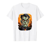 Monstruo de Dibujos Animados de Frankenstein Halloween Frankenstein Camiseta, Hombre, Blanco, 6XL