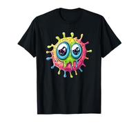 Monstruo de ojos grandes goteando colores vibrantes Camiseta
