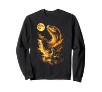 Monstruo del Lago Ness Aullando a la Luna Meme Sudadera
