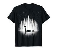 Monstruo del Lago Ness en Agua silenciosa Debajo de Las Estrellas de la Noche Camiseta