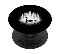 Monstruo del Lago Ness en Agua silenciosa Debajo de Las Estrellas de la Noche PopSockets PopGrip Adhesivo