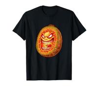 Monstruo del melón Malvado Fiery Angry Fruit Horror Camiseta