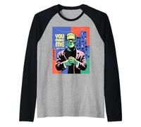 Monstruo Divertido Diciendo Que me Haces Sentir Vivo Humor Mujeres Hombres Camiseta Manga Raglan