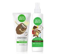 Monstruo Fresh Kids Hair Desengumento de cabello | 8,5 oz de disgner y acondicionador de 6 oz | No Toxins | Hipoalergnico | Acondicionador natural |
