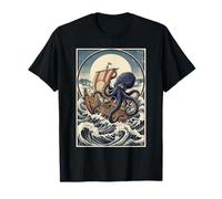 Monstruo Gigante de Pulpo Kraken Ukiyo-e Monstruo Marino japonés Camiseta