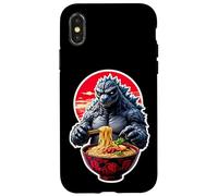 Monstruo japonés Lagarto Comer Ramen Fideos Amante Arte Anime Carcasa para iPhone X/XS