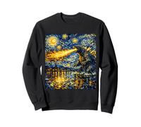 Monstruo Legendario Inspirado en Van Gogh de la Noche Estrellada épica de Kaiju Sudadera