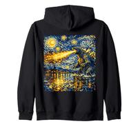 Monstruo Legendario Inspirado en Van Gogh de la Noche Estrellada épica de Kaiju Sudadera con Capucha
