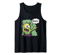 Monstruo Lindo Diciendo Oops Funny Doodle Creature Kids Humor Camiseta sin Mangas
