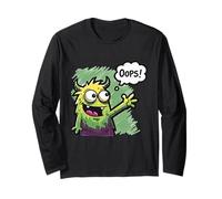 Monstruo Lindo Diciendo Oops Funny Doodle Creature Kids Humor Manga Larga
