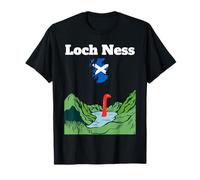 Monstruo recuerdo del lago Ness Nessie Escocia mapa Highland Camiseta