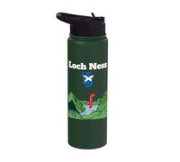 Monstruo recuerdo del lago Ness Nessie Escocia mapa Highland Stainless Steel Insulated Water Bottle